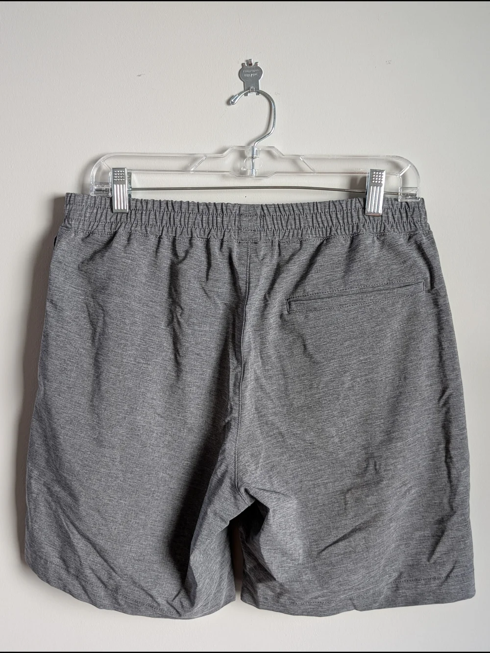 J Crew Shorts Mens Medium Flex Tech Dock Moisture Wicking Gray Elastic Waist
